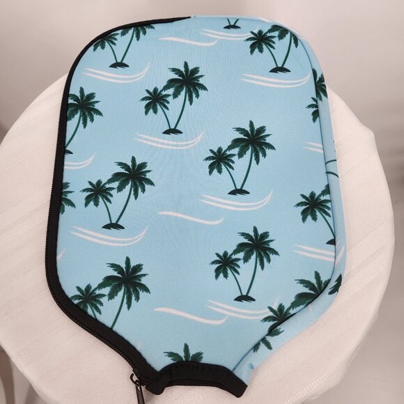 Palm Tree Universal Fit Neoprene Pickleball Paddle Cover NWOT - Picture 3 of 6